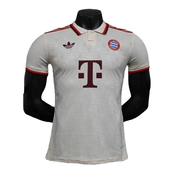 Camisa Bayern de Munique III 24/25 - Jogador Masculina - Bege com detalhes em vinho