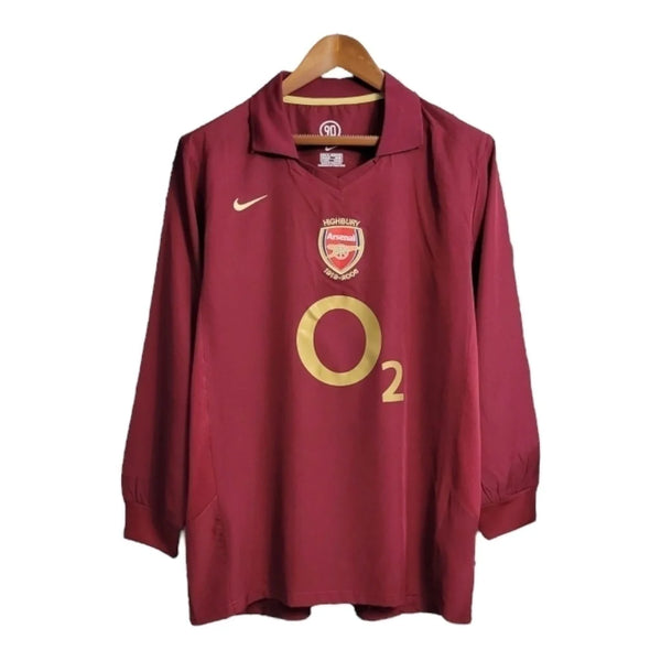 Camisa Retrô Arsenal I 2005/2006 manga longa - Masculina - Vinho