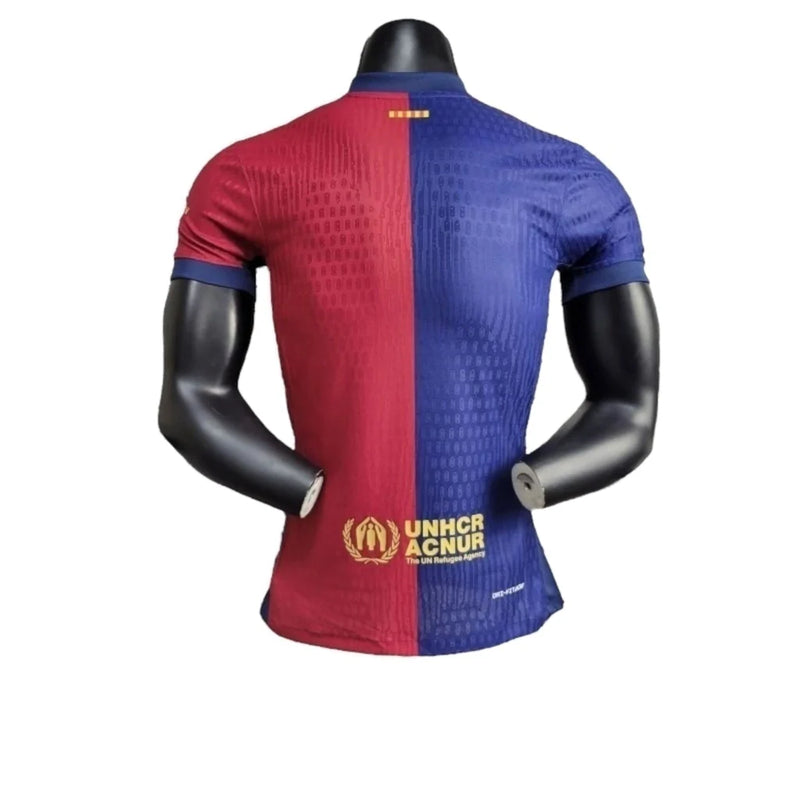 Camisa Barcelona I 24/25 - Jogador Masculina - Azul e vermelha