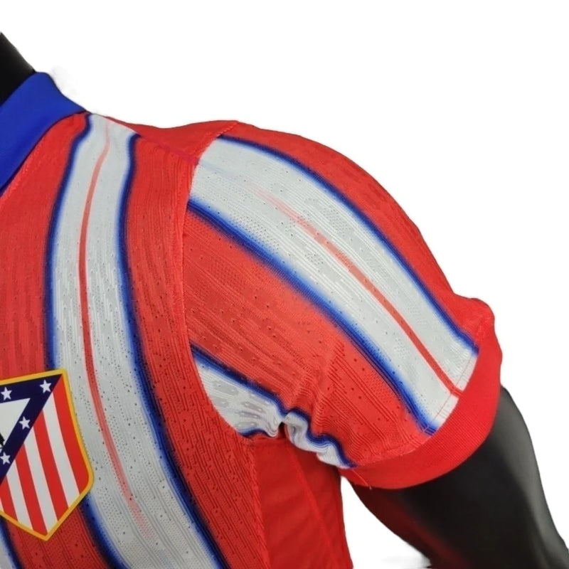 Camisa Atlético de Madrid I 24/25 - Jogador Masculina - Vermelha com detalhes em branco e azul