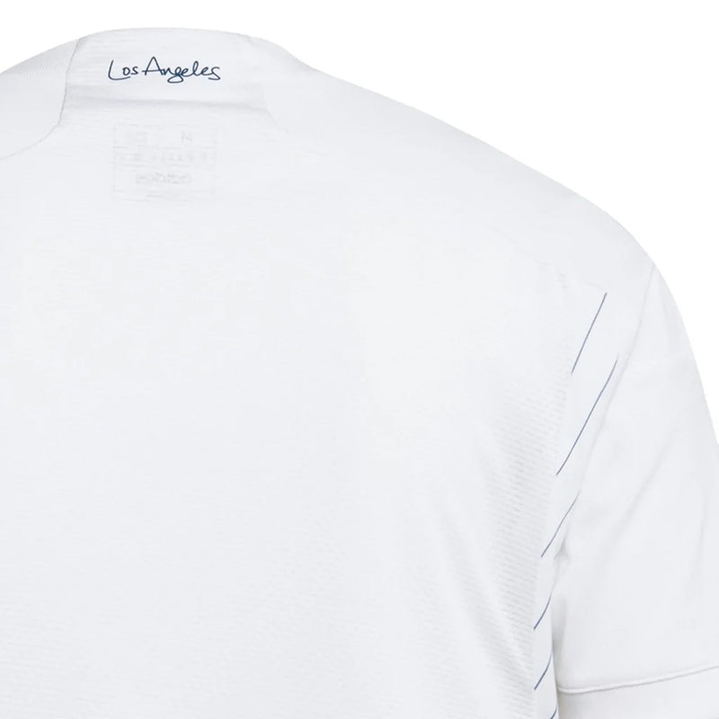 Camisa LA Galaxy I 24/25 - Torcedor Masculina - Branca com detalhes em azul e amarelo