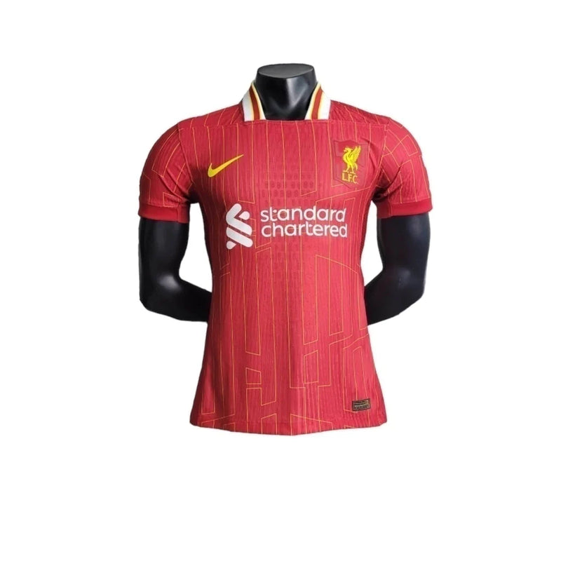 Camisa Liverpool I 24/25 - Jogador Masculina - Vermelha com detalhes em branco