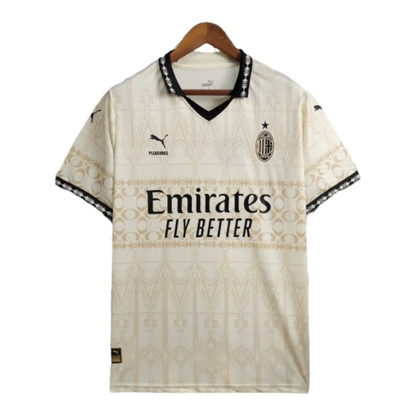 Camisa AC Milan Edição especial 24/25 - Torcedor Masculina - Bege com detalhes em preto