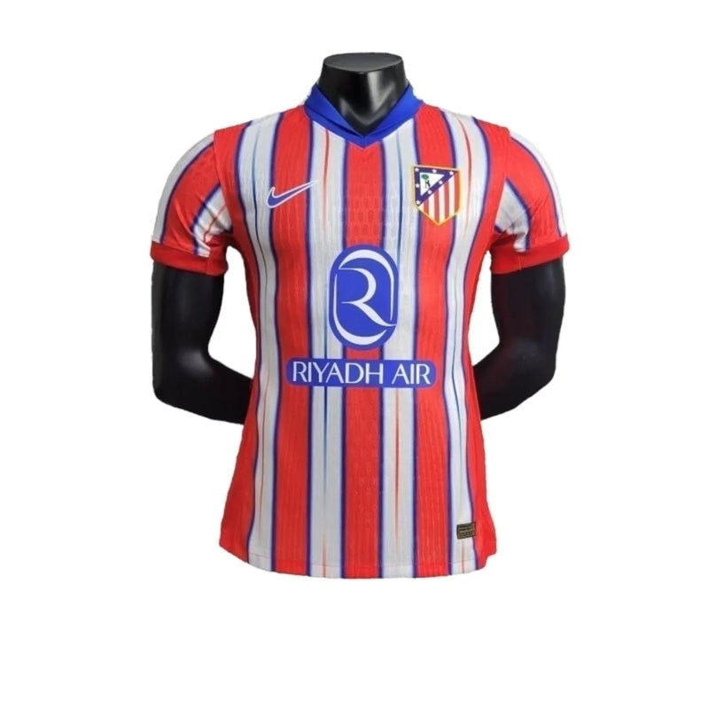 Camisa Atlético de Madrid I 24/25 - Jogador Masculina - Vermelha com detalhes em branco e azul