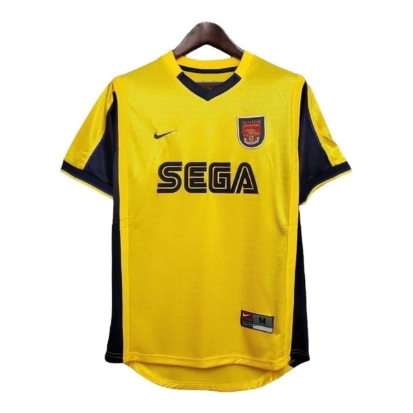Arsenal II 99/00 - Masculina Nike - Amarela com detalhes em azul Camisa Retrô Arsenal II 99/00 - Masculina - Amarela com detalhes em azul