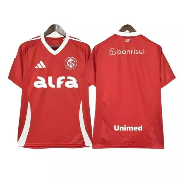 Camisa Internacional I 25/26 + Patrocínios - Torcedor Masculina - Vermelho