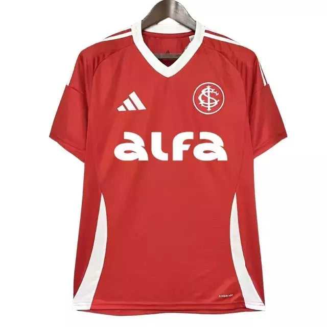 Camisa Internacional I 25/26 + Patrocínios - Torcedor Masculina - Vermelho